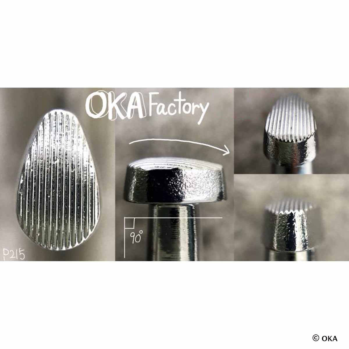 Matoir sur manche Oka, outil à rainurer vertical de 6mm, pour travail du bois avec finition striée.