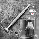 Matoir sur manche Oka, outil pour peinture, avec spatule vertical striée de 6mm, utilisé pour travailler la peinture ou les enduits.