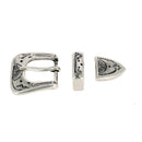Boucle de ceinture mexicaine SOL en argent vieilli, 20mm, style bouclerie, pour ceinture en cuir ou tissu.