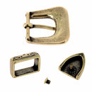 Bouclerie mexicaine SOL en laiton vieilli, ensemble de boucle de ceinture de 20 mm, pour accessoires de mode.