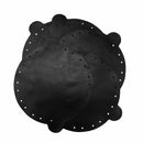 Lot de 5 découpes de cuir noir pour bourse, diamètre 14,5 cm, de la marque Deco Cuir, pièces prêtes à l'emploi