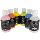 Lot de 6 teintures de tranche Deco Cuir Couleurs Printemps, peinture pour finition de tranches en cuir, 250 ml.