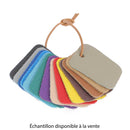 Morceau de cuir GRANITE Café au lait, pièce de cuir de couleur beige clair avec texture naturelle, pour projets de maroquinerie.