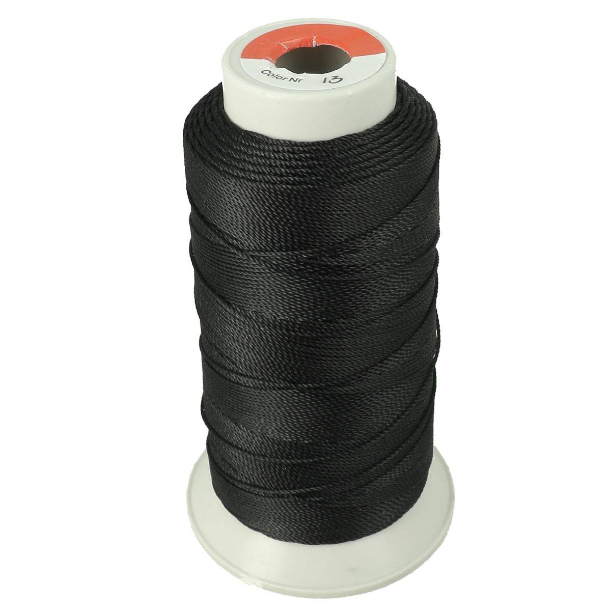 Bobine de fil polyester retors N° 8 de 200 mètres pour couture et mercerie, image montrant la bobine en détail.