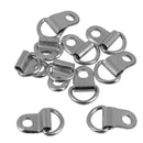 Lot de 10 anneaux passe-lacet en nickel pour passants de lacets, fabriqués en bouclerie robuste.