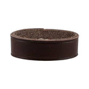 Passant de ceinture en cuir végétal marron foncé de marque Deco Cuir, avec finition élégante et texture lisse.