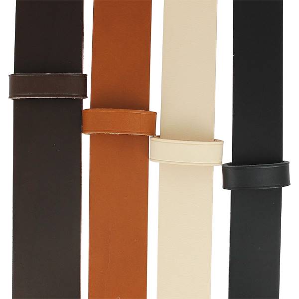 Passant de ceinture en cuir végétal marron chocolat, accessoire de ceinture élégant de la marque Deco Cuir.