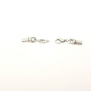 Fermoir bijou en argent vieilli, fermeture mini mousqueton pour lacet rond 3 mm, création bijoux.