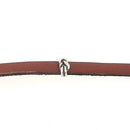 Lanière argent vieilli de 10 mm pour créations bijoux Coulissant NOEUD, finition élégante en métal argenté.