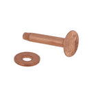 Lot de 75 rivets en cuivre avec rondelles pour matage T35, accessoires en cuir de Tandy Leather, visibles en image.