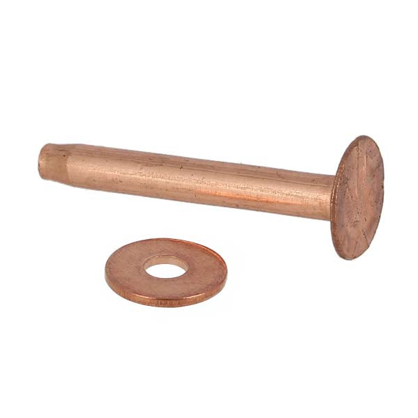 Lot de 75 rivets en cuivre avec rondelles pour matoir T35, accessoires en cuivre pour travaux de maroquinerie Tandy Leather
