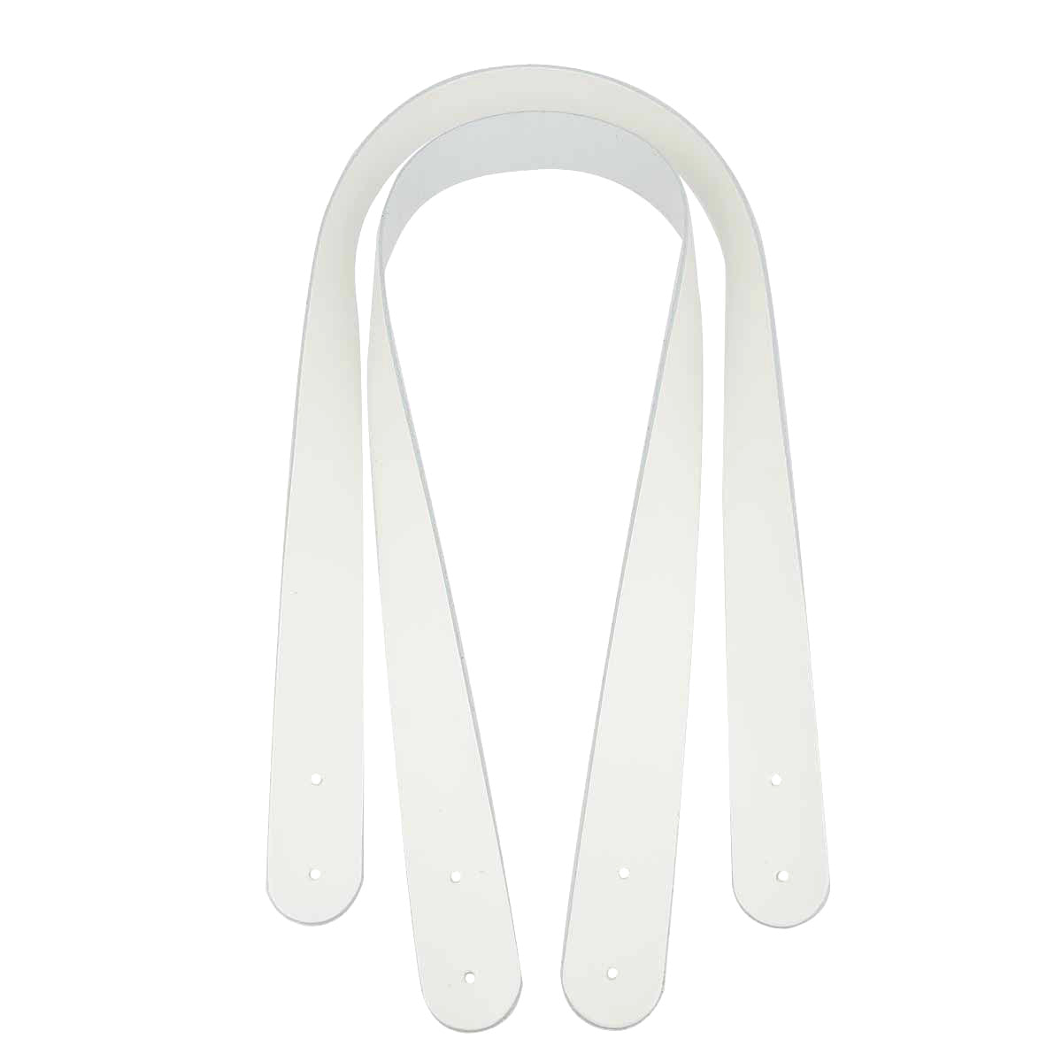 Lanières en cuir blanc pour sac, paire d'anses de 29mm de large, longueur de 80cm, conçues pour sacs et accessoires.