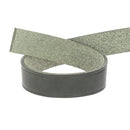 Passant de ceinture en cuir nourri lisse, tannage végétal, 30cm, couleur vert, pour ceinture élégante et durable.