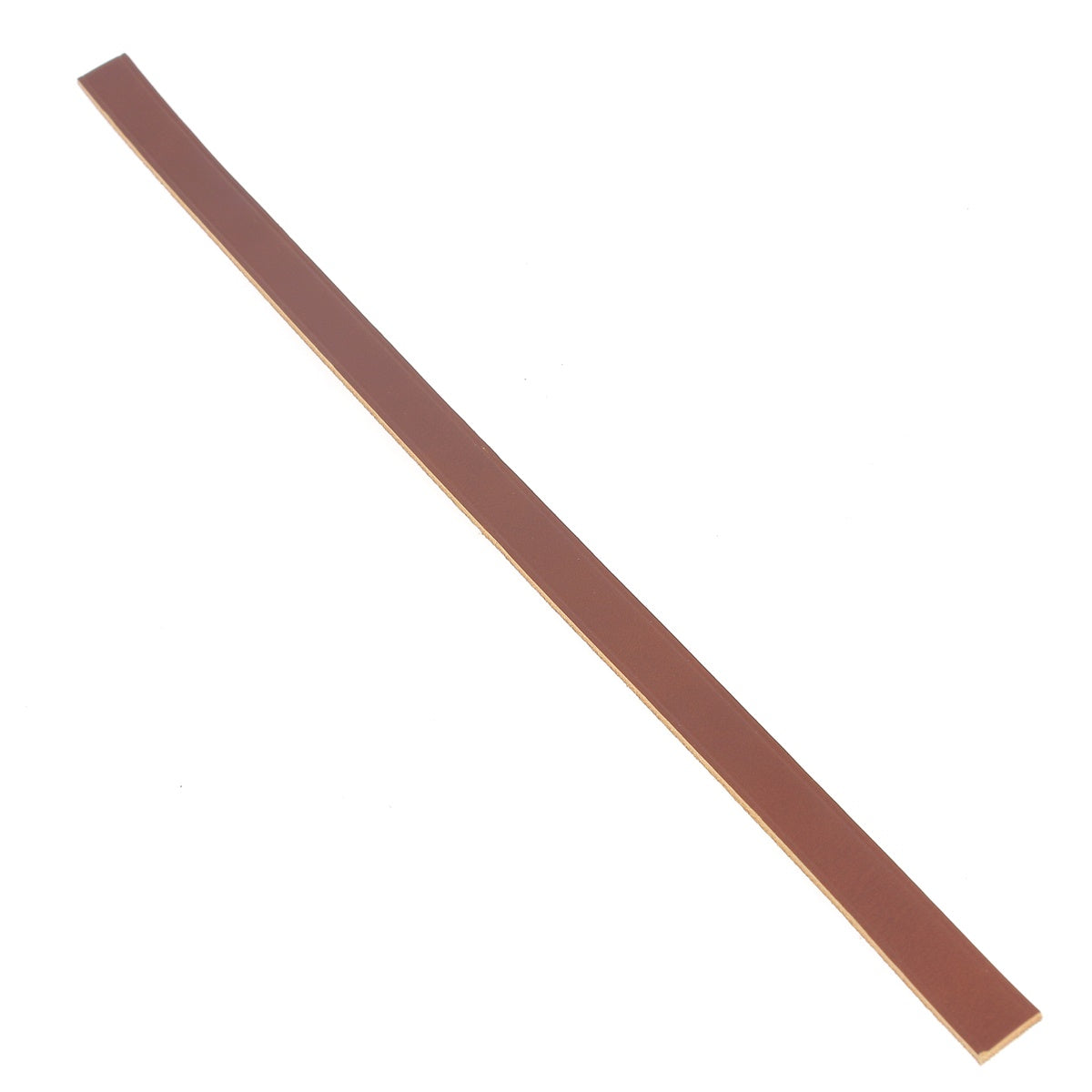 Passant de ceinture en cuir nourri lisse, tannage végétal, couleur marron, pour ceinture de 30 cm.