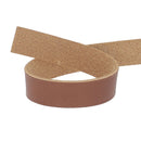 Passant de ceinture en cuir nourri lisse, marron, pour ceinture, longueur 30cm, fabriqué en tannage végétal.