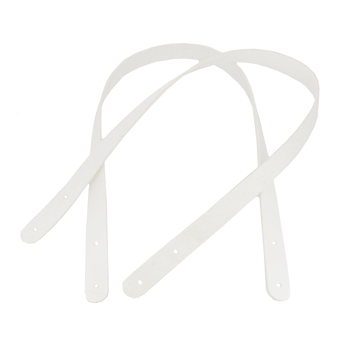 Paire d'anses en cuir végétal blanc pour sac, 18mm, longueur 70cm, lanières en cuir de haute qualité.