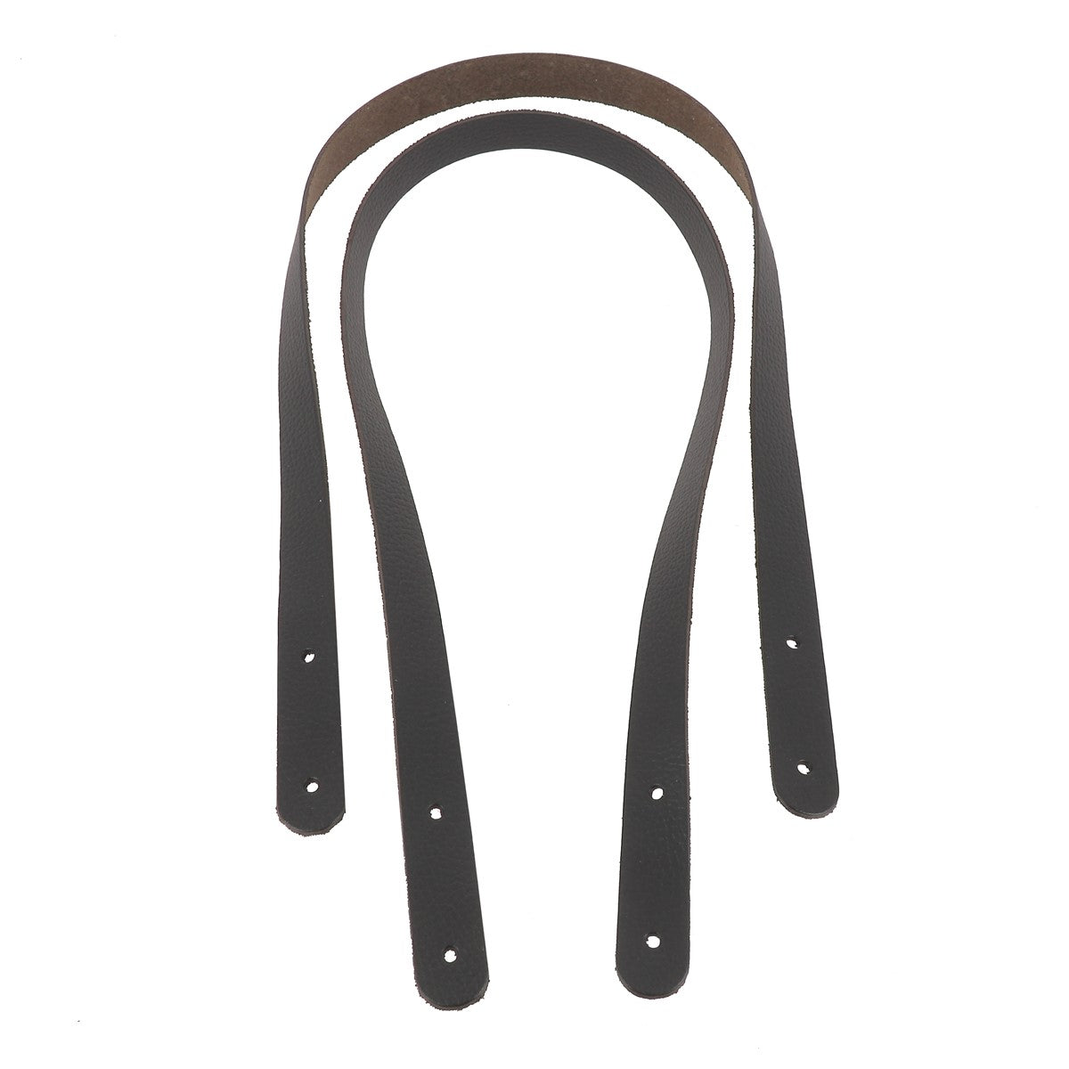 Paire d'anses en cuir végétal marron foncé, 18mm x 70cm, pour sac, lanières en cuir de haute qualité.