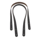 Paire d'anses en cuir végétal marron foncé, 18mm x 70cm, pour sac, lanières en cuir de haute qualité.