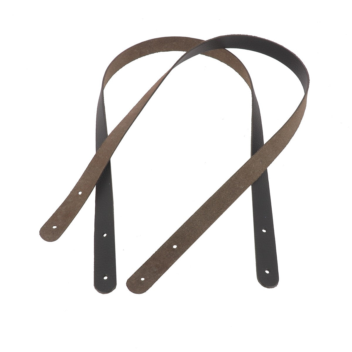 Paire d'anses en cuir tannage végétal marron foncé, 18mm, 70cm, pour sac, lanières en cuir de haute qualité.