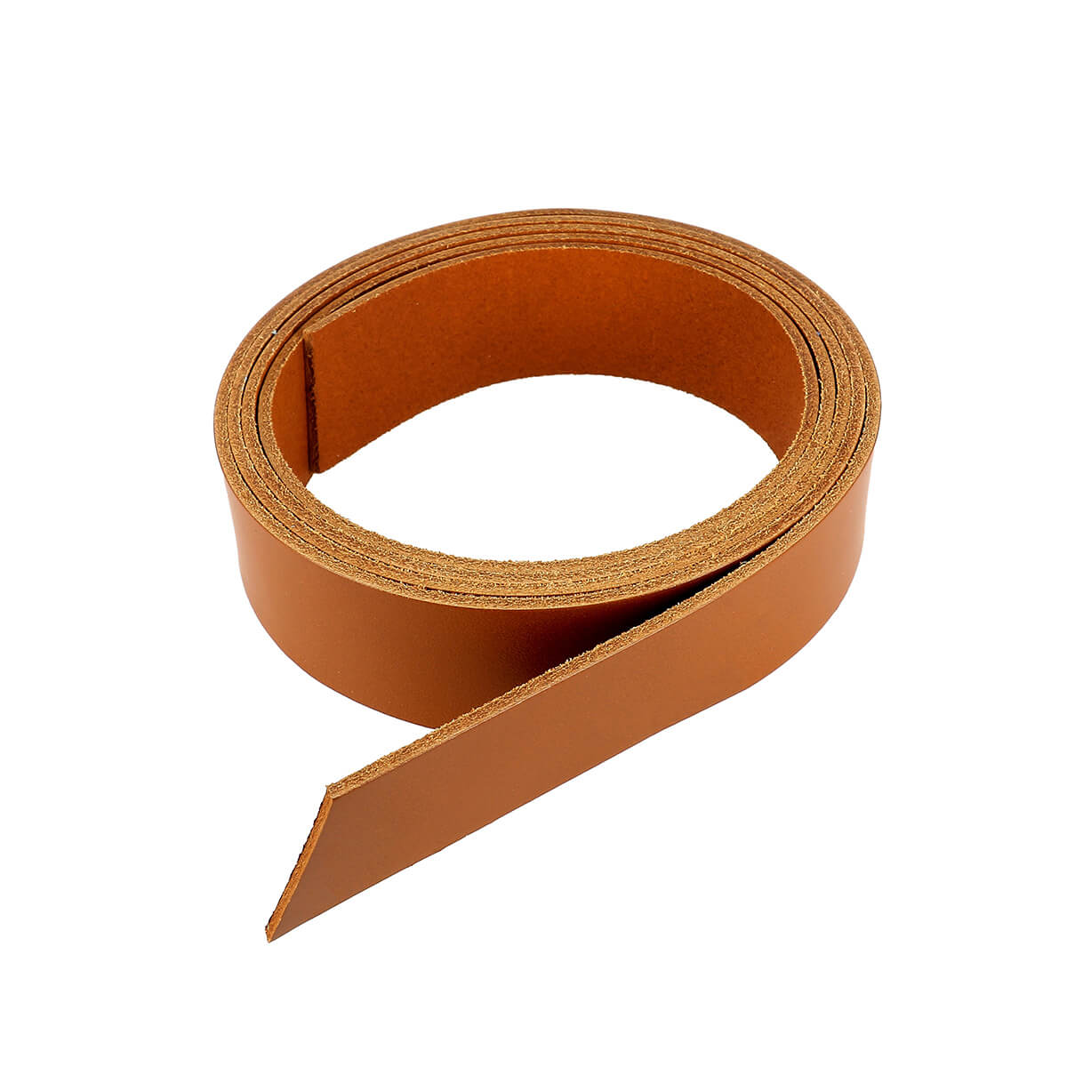 Lanière en cuir de collet tannage végétal de 1,9 mm de la marque Deco Cuir, modèle London Fauve, avec finition naturelle.