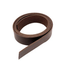 Lanière en cuir de collet tannage végétal, marron chocolat, 19 mm d'épaisseur, fabriquée par Deco Cuir