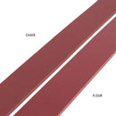 Lanière en cuir de collet tannage végétal rouge foncé, 3,4 mm d'épaisseur, fabriquée par Deco Cuir.