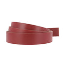 Lanière en cuir de collet rouge carmin, tannage végétal, 3,4 mm, de la marque Deco Cuir, finition nourrie et foulonnée.
