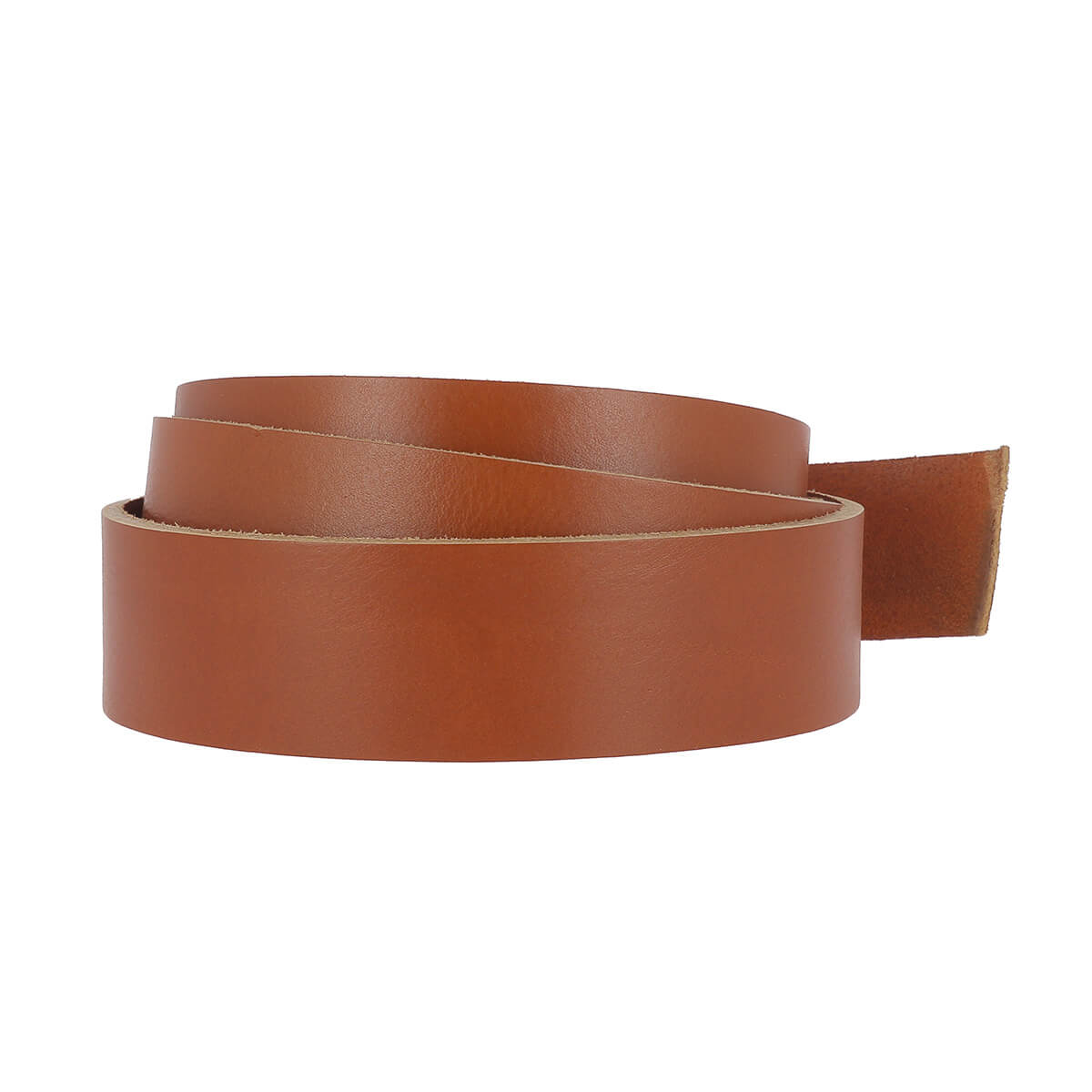 Lanière en cuir de collet marron cuero, tannage végétal, épaisseur 3,4mm, fabriquée par Deco Cuir, finition nourrie et foulonnée.