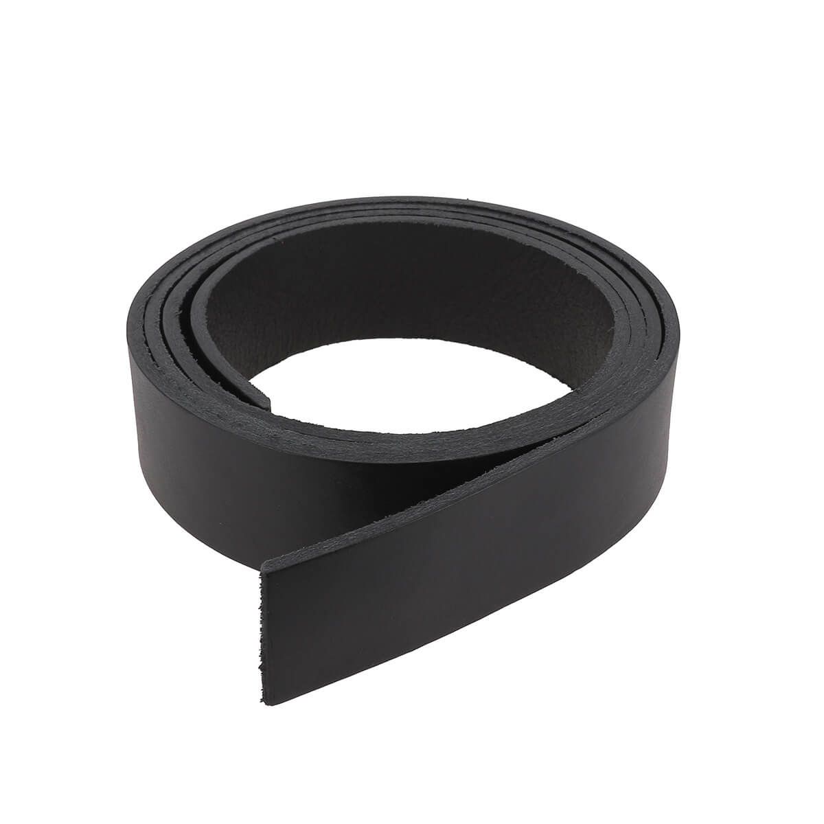 Lanière en cuir de collet NOURRI FOULONNÉ, tannage végétal, couleur noire, épaisseur 3,4 mm, marque Deco Cuir.