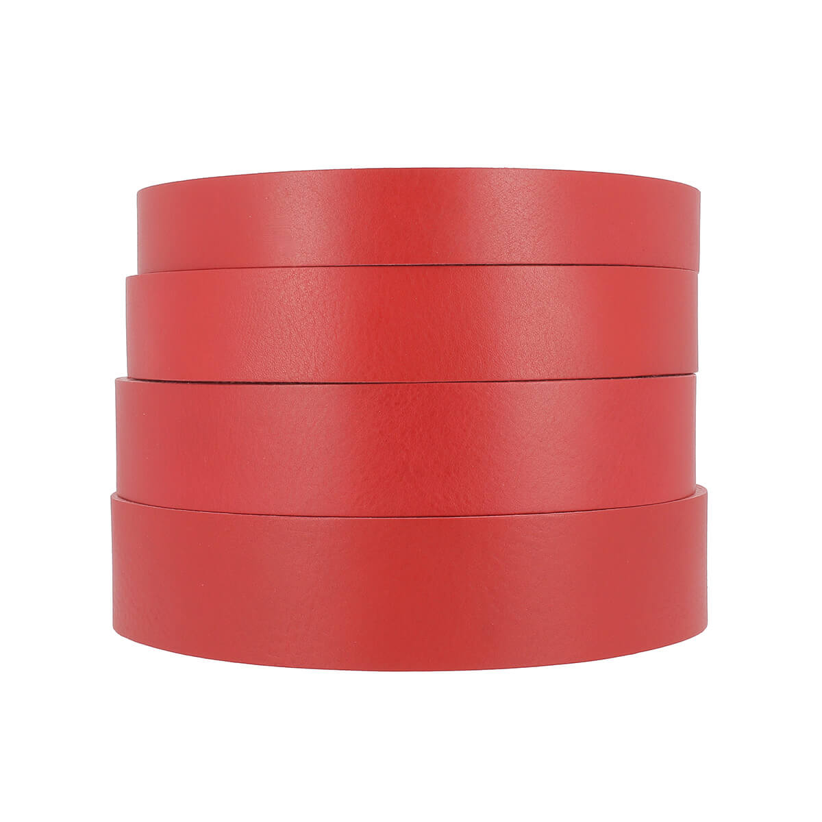 Lanière en cuir de collet rouge vif, tannage végétal, 3,4mm d'épaisseur, par Deco Cuir.
