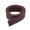 Lanière en cuir de collet nourri, tannage végétal, couleur chocolat, épaisseur 3,2 mm, marque Deco Cuir.