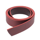 Lanière en cuir de collet nourri lisse de 3,2 mm de tannage végétal, couleur Bordeaux, fabriquée par Deco Cuir.