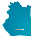 Peau de cuir de vachette SWEET 2 en bleu turquoise, texture souple et élégante, pour projets de maroquinerie ou décoration.