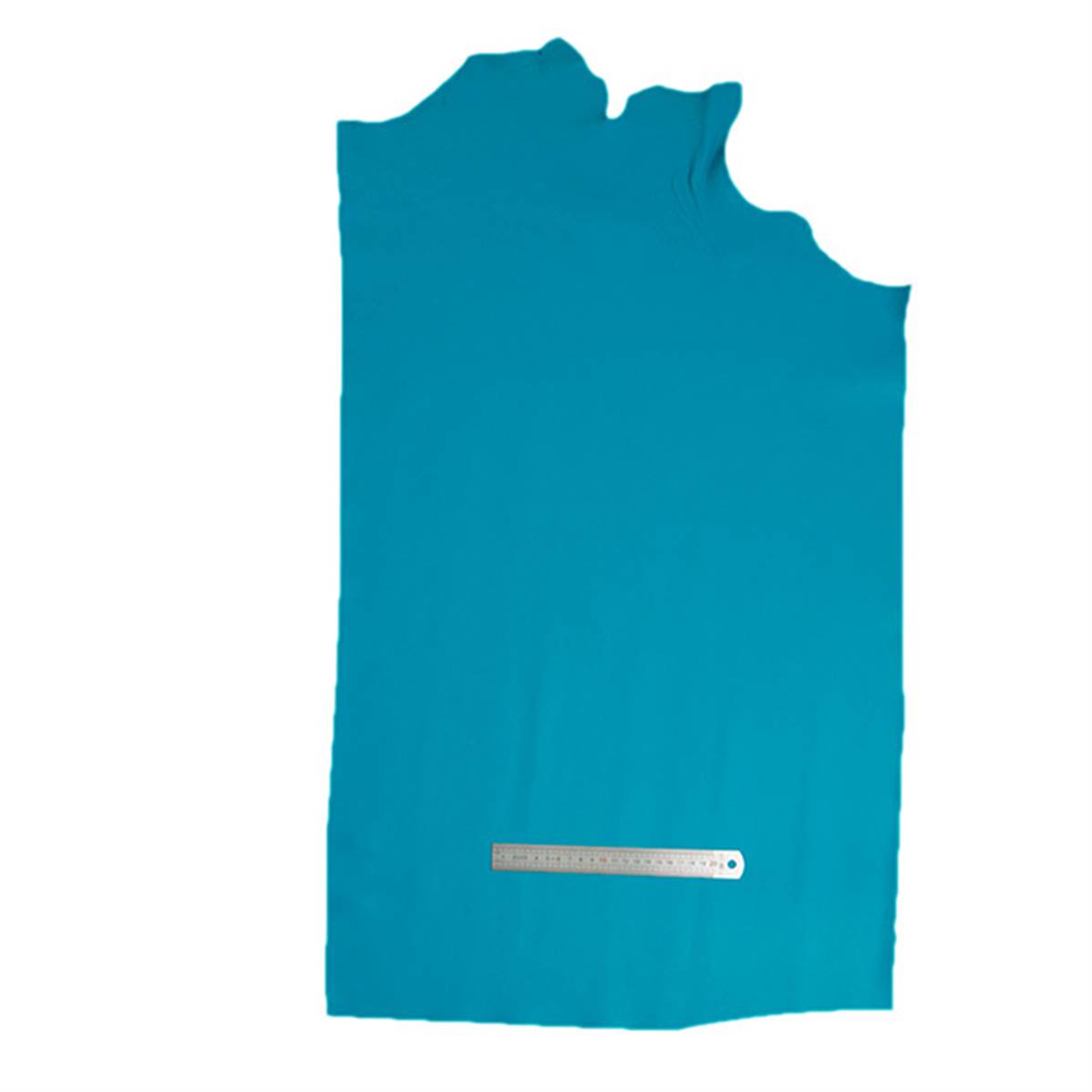Peau de cuir de vachette SWEET 2 en bleu turquoise, cuir authentique pour maroquinerie ou décoration.