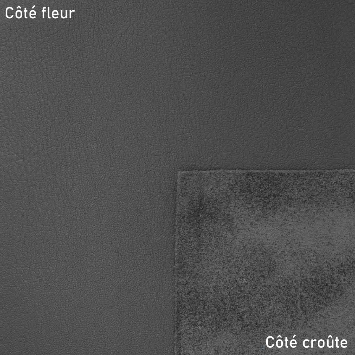 Morcellement de peau de cuir de vachette SWEET 2 gris, texture souple, finition élégante, pour créations artisanales.