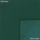 Peau de cuir de veau SATINLYS vert, texture satinée, pour projets de maroquinerie ou couture, vue en gros plan.