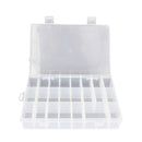 Boîte de rangement en plastique avec séparateurs amovibles, outil pratique pour organiser divers petits objets.