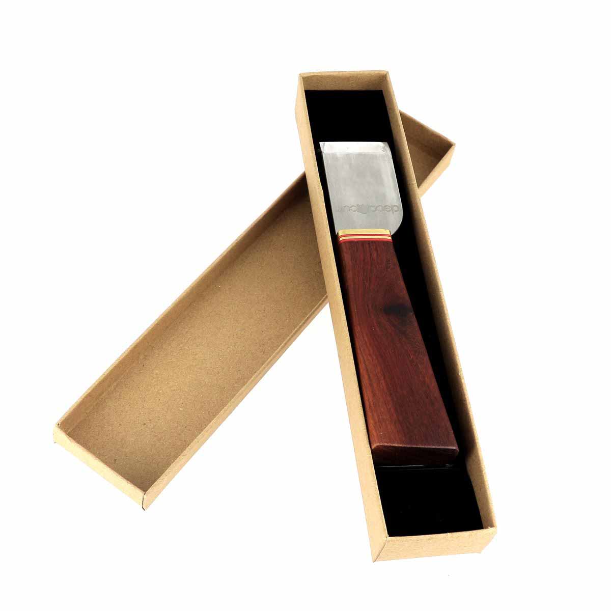Couteau à parer droit de style japonais Deco Cuir, outil de cuisine avec lame fine pour trancher avec précision.