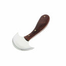 Couteau à pied demi-lune profilé de 80mm de la marque Deco Cuir, outil pour la découpe et la finition du cuir.