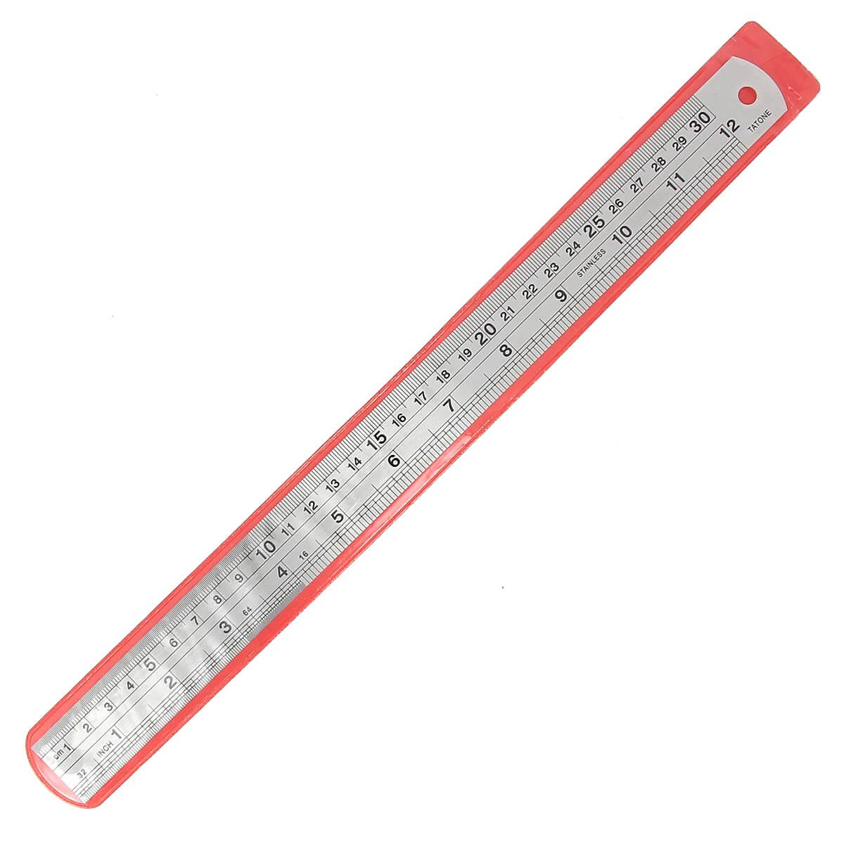 Réglet en inox LARGE Tatone, outil de 30 cm pour mesures précises, robuste et durable, idéal pour travaux de bricolage.
