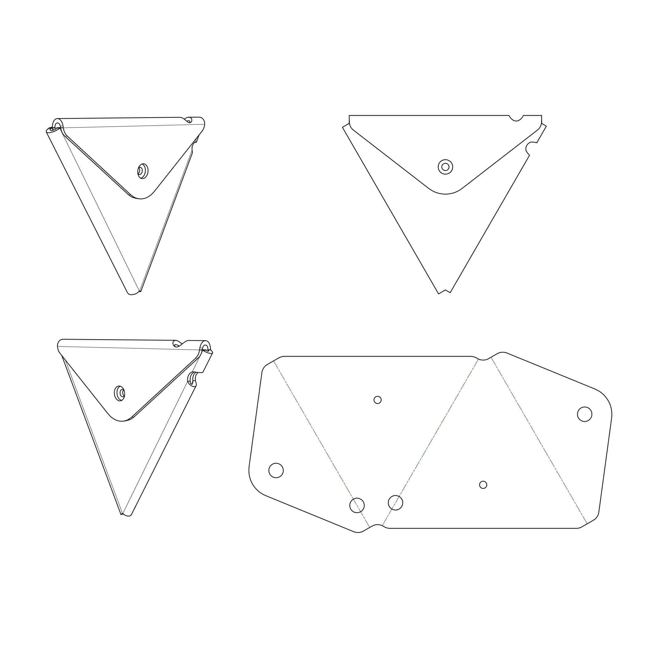 Gabarit porte-jeton Deco Cuir, outil pour fabriquer ou personnaliser un porte-jeton en cuir, avec un design pratique et élégant.