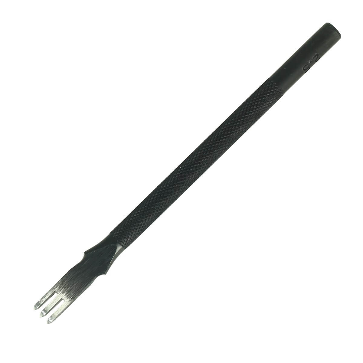 Griffe à frapper Oka avec pointe diamant, entraxe 2,50 mm, outil de précision pour travaux de frappe.
