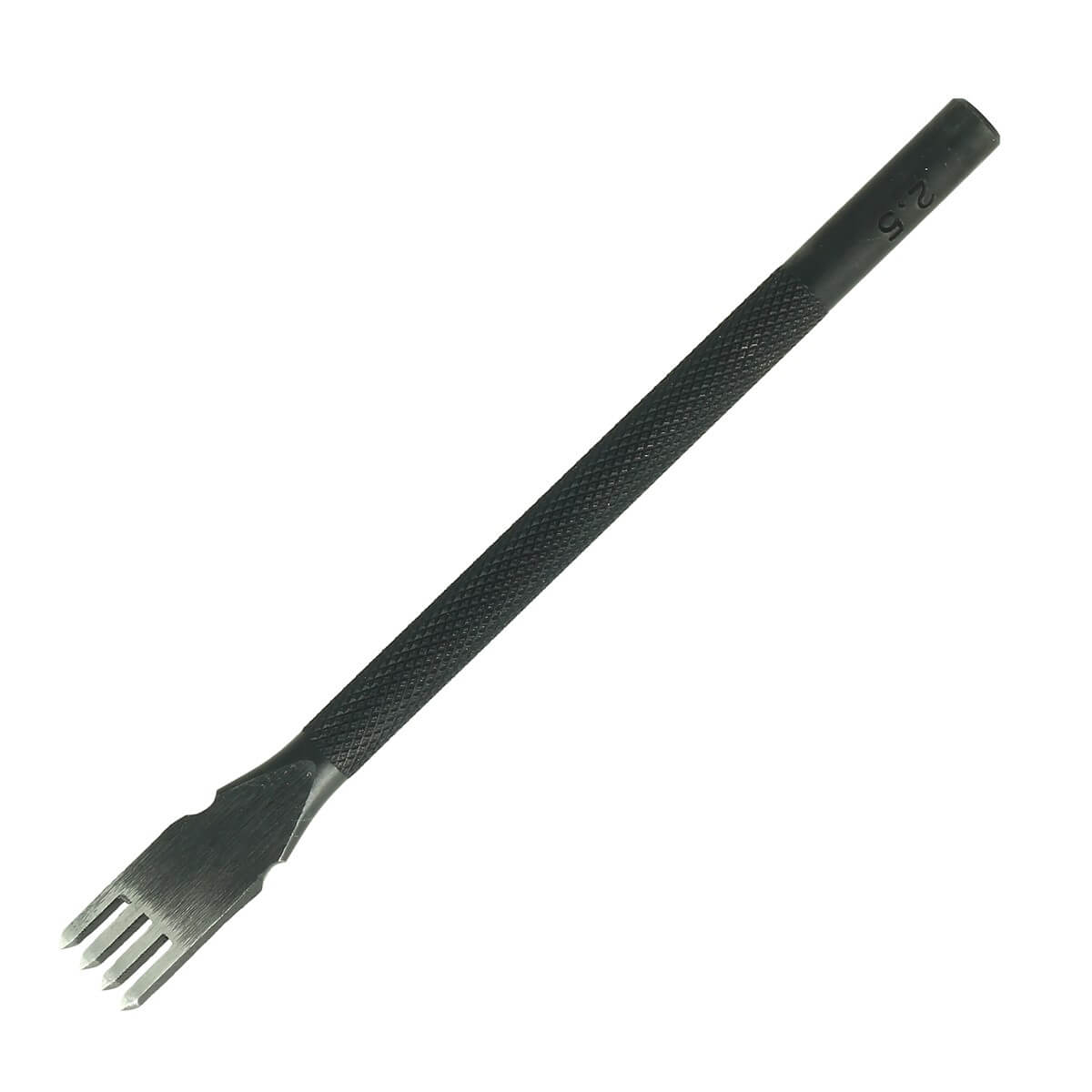 Griffe à frapper Oka avec pointe diamant, entraxe 2,50 mm, outil de précision pour travaux de bijouterie ou artisanat.