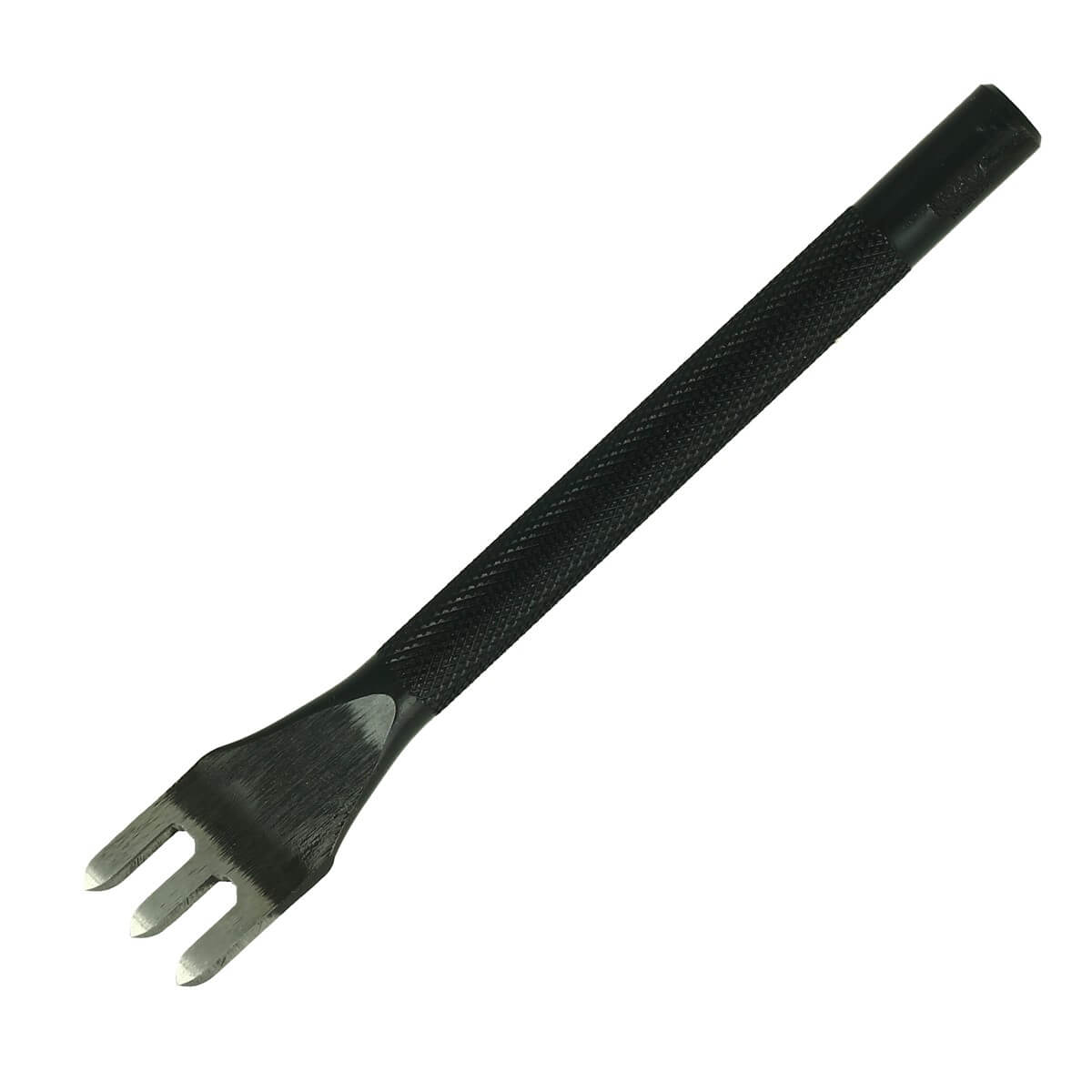Griffe à frapper Oka avec pointe diamant, entraxe 6 mm, outil de frappe en acier pour travaux précis.