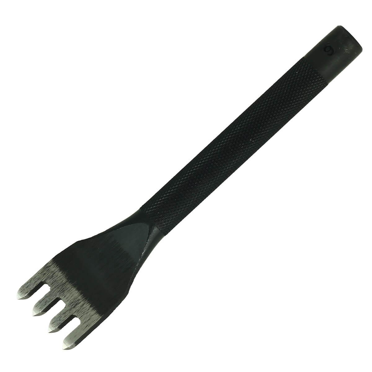 Griffe à frapper Oka avec pointe diamant, entraxe 6 mm, outil de précision pour travaux de bijouterie ou artisanat.