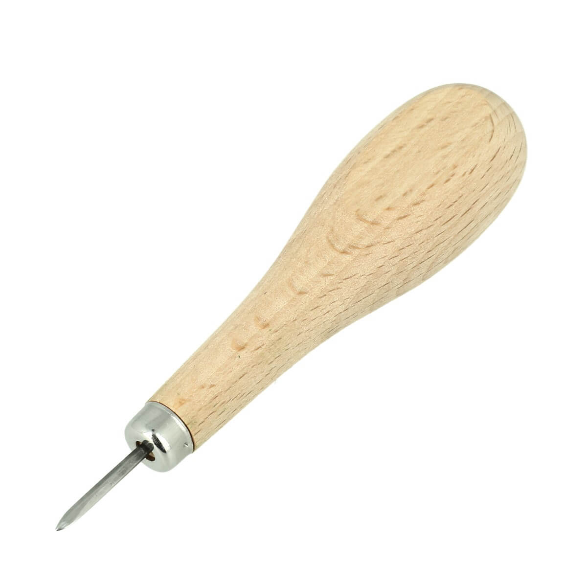 Alêne aux pinces pour cuir Oka, outil de la gamme standard, avec pinces pour travailler le cuir, image montrant l'outil en détail.