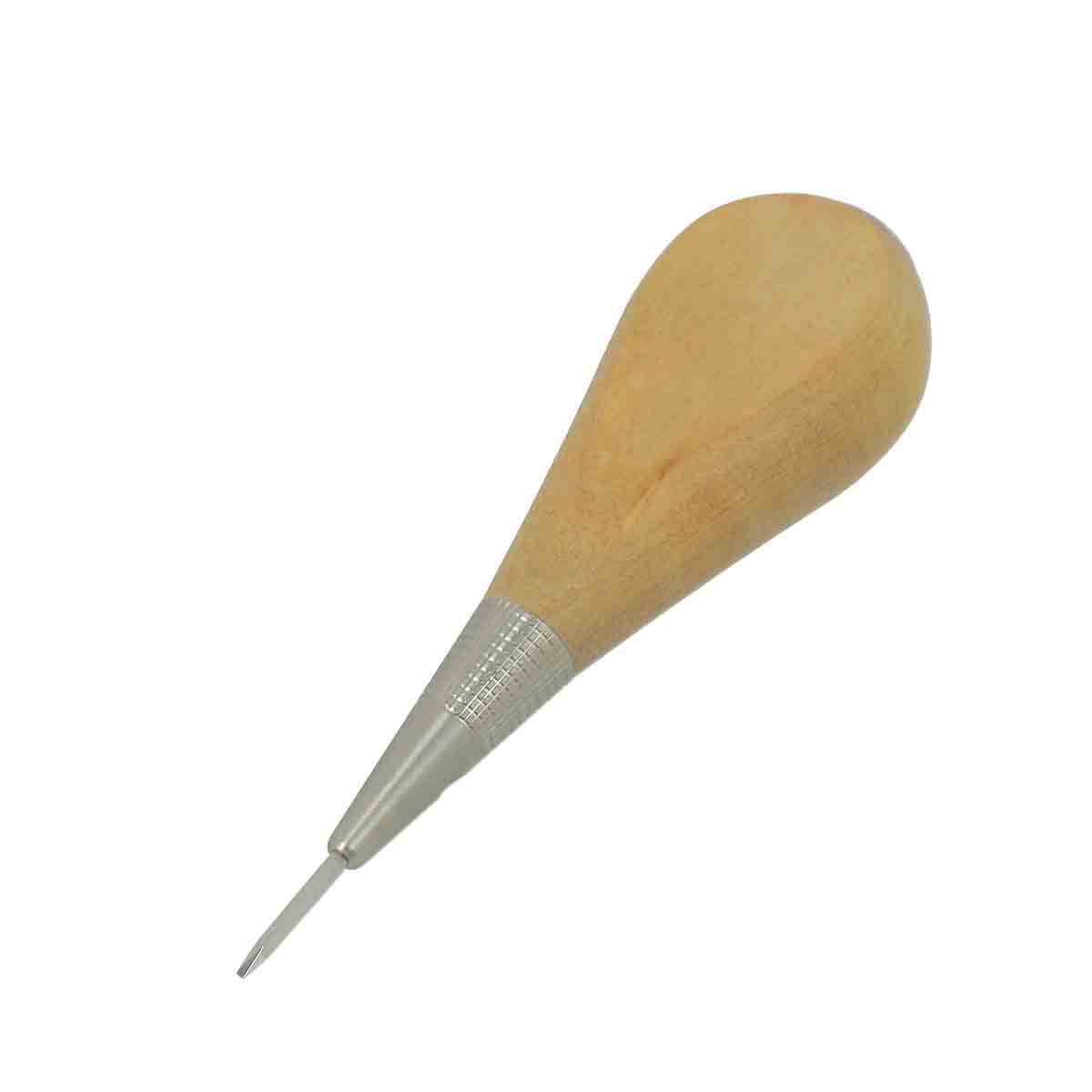 Alêne aux pinces maroquinerie Jérôme David Excellence, 2mm, avec manche en citronnier de Ceylan, outil professionnel pour cuir.