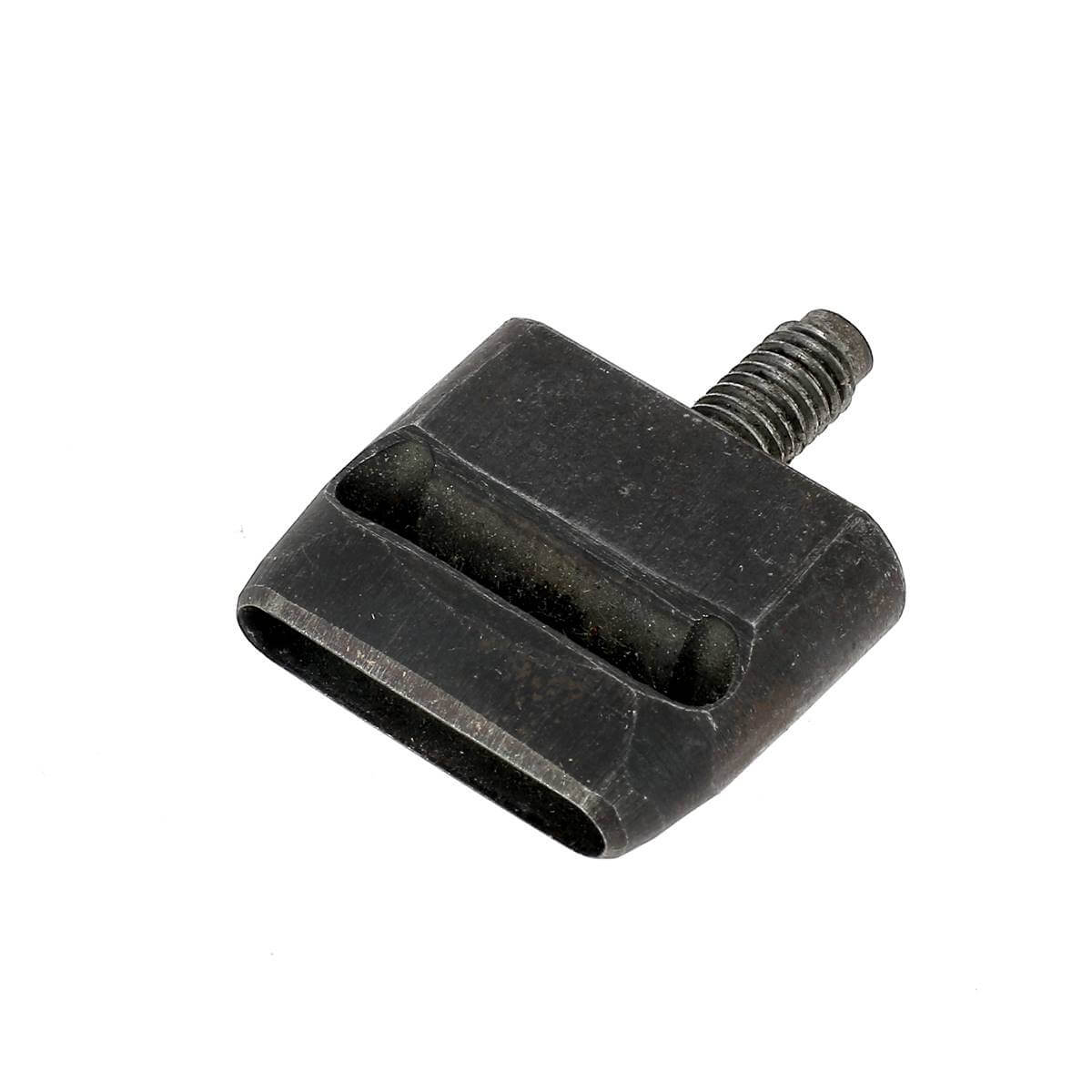 Embout emporte-pièce à enchapure pour presse d'établi, outil de coupe précis, en métal robuste, utilisé dans la fabrication et l'assemblage.