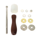 Maillet rond Oka de 370g, outil en acier pour travaux de forge ou menuiserie, avec poignée ergonomique.