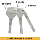 Outil griffes à frapper de précision Deco Cuir, en métal avec poignée pour maroquinerie et travaux de couture.